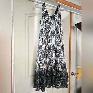 Danny and Nicole brand black and white lace overlay dress, size 8